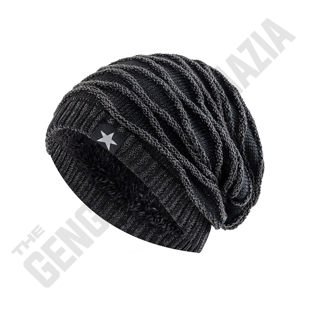 Hip Hop Slouchy Fur Lined Beanie