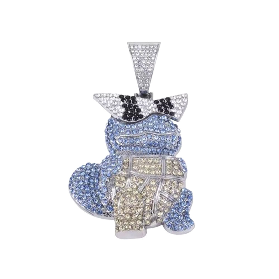 Squirtle The Pokemon Anime Iced Out Necklace