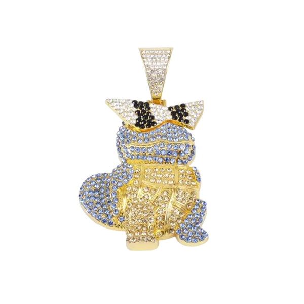 Squirtle The Pokemon Anime Iced Out Necklace