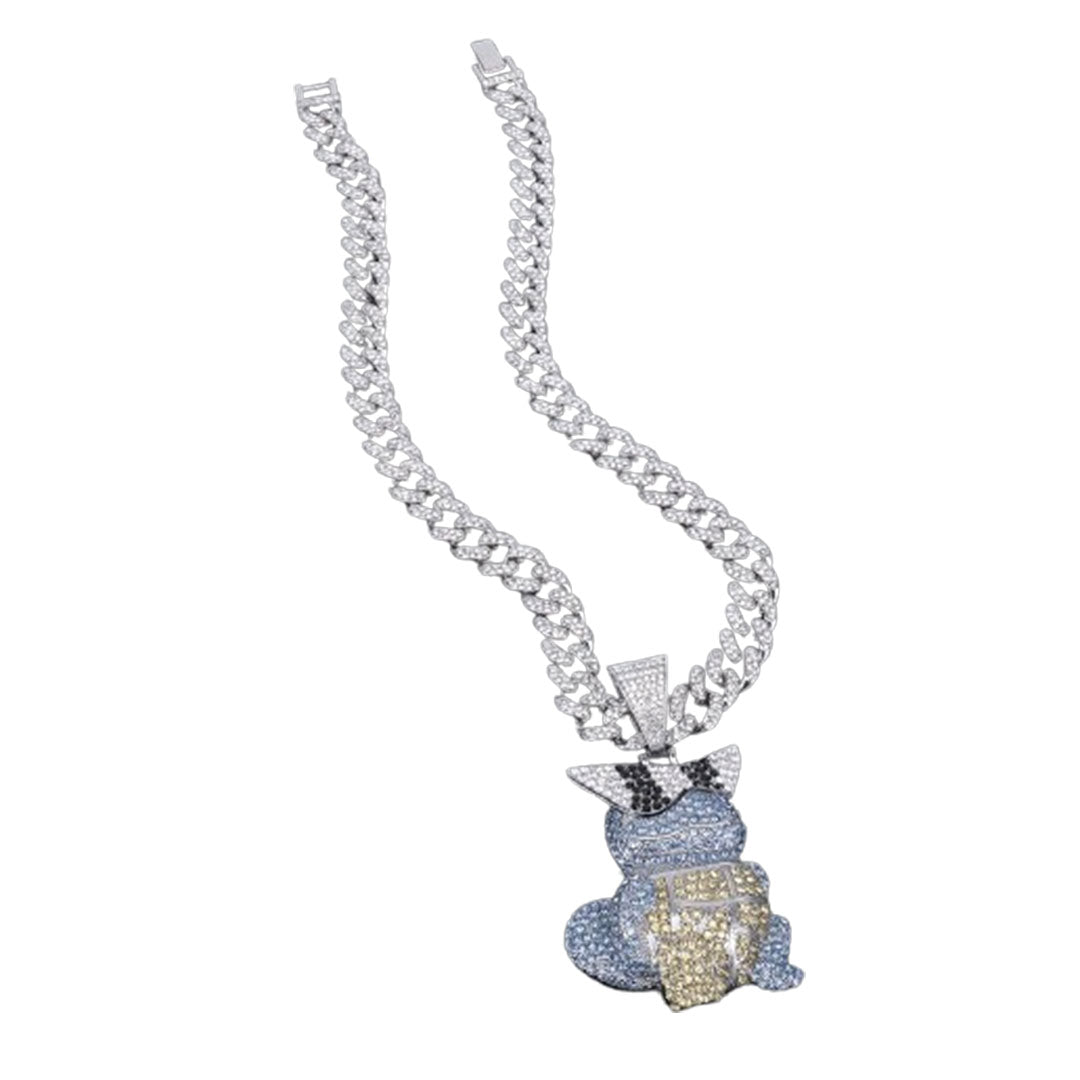 Squirtle The Pokemon Anime Iced Out Necklace