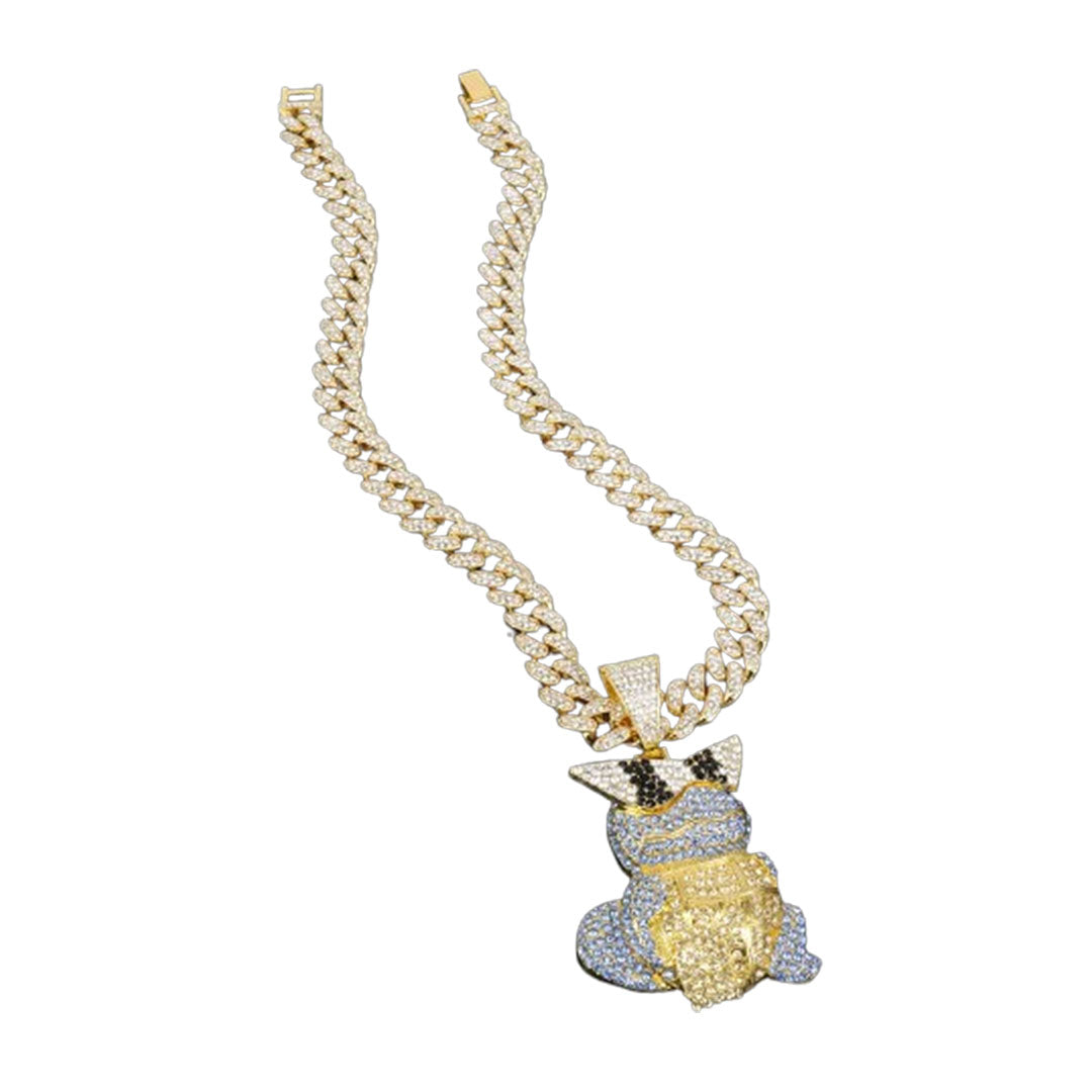 Squirtle The Pokemon Anime Iced Out Necklace