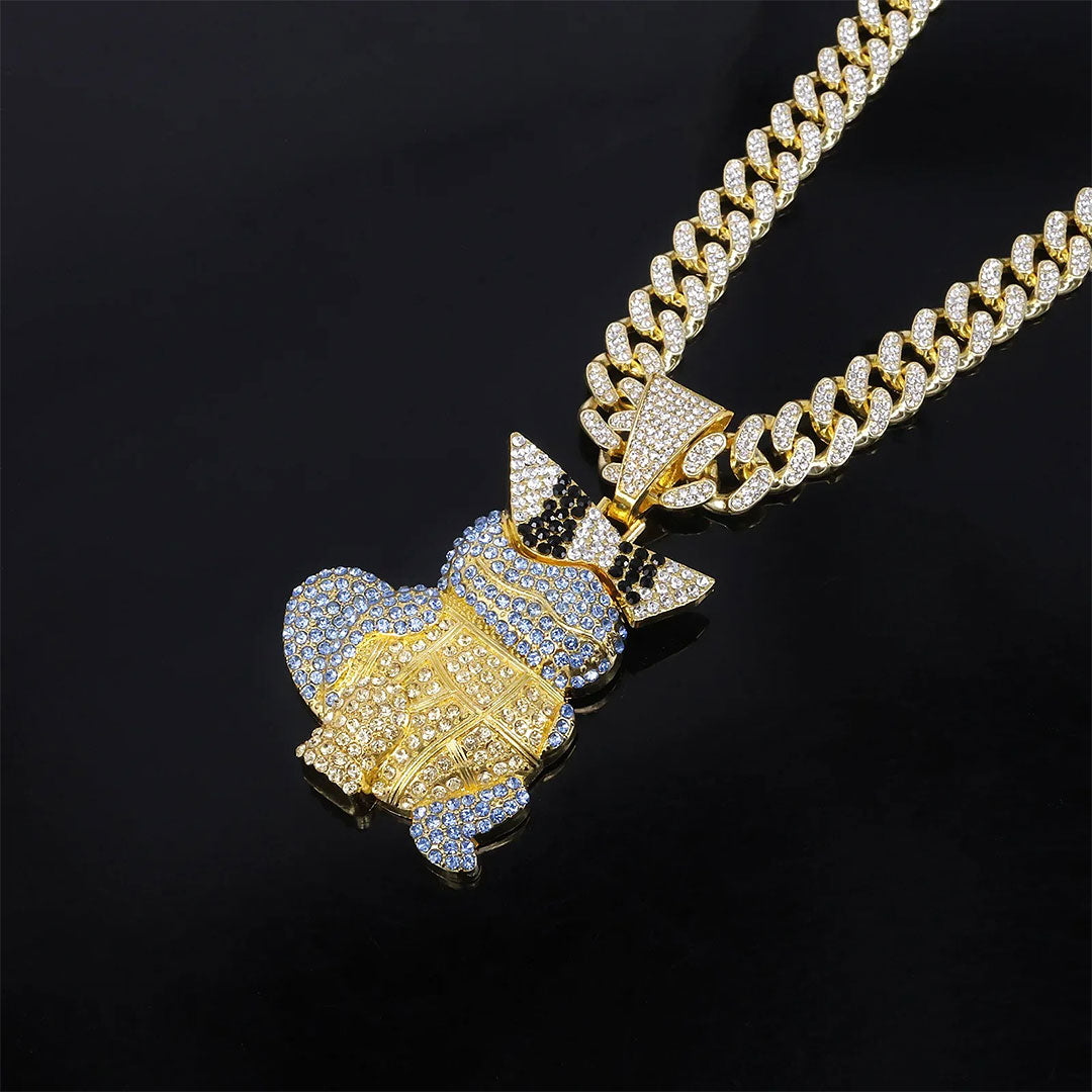 Squirtle The Pokemon Anime Iced Out Necklace