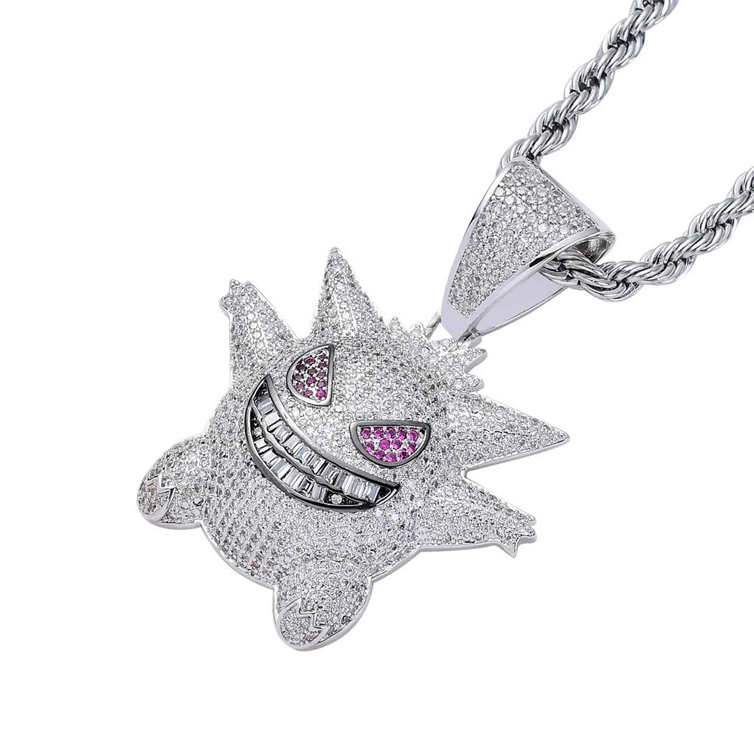Pokemon The Poison Gengar Hip Hop Necklace