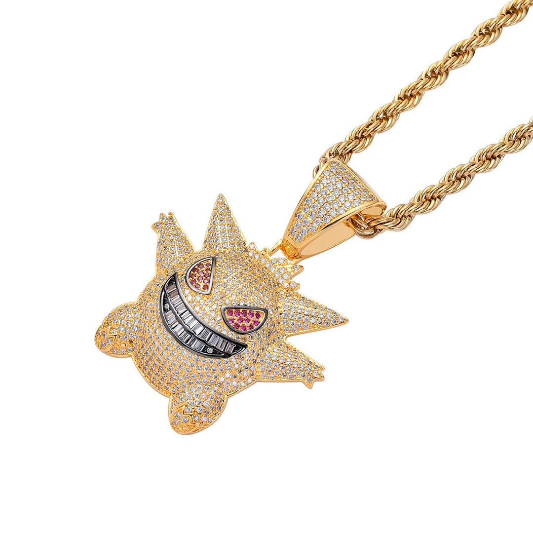 Pokemon The Poison Gengar Hip Hop Necklace