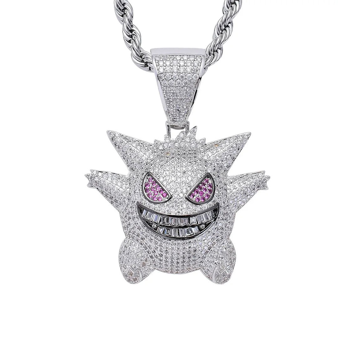 Pokemon The Poison Gengar Hip Hop Necklace