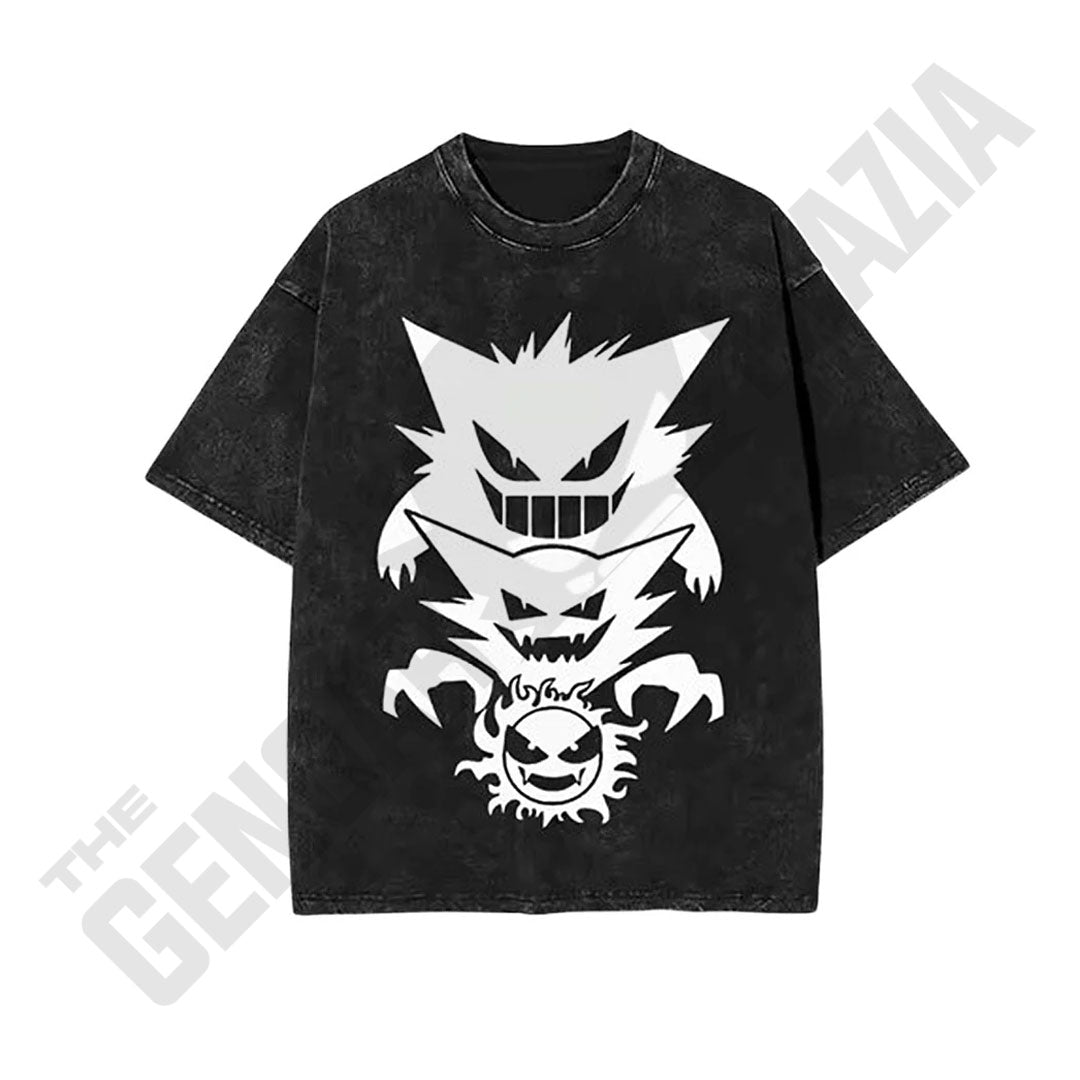 Creepy Gengar Ghost Shadow Short Sleeve T-Shirt