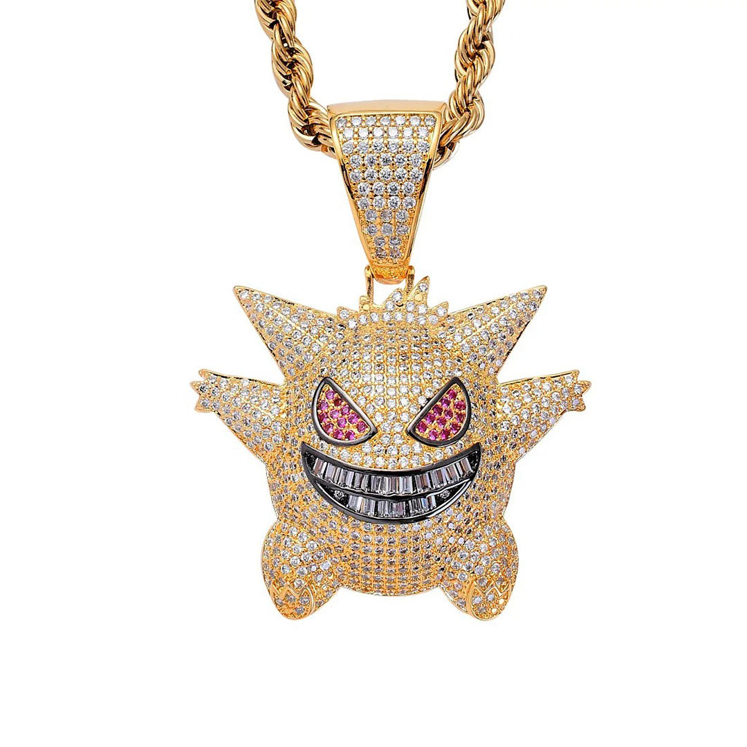 Pokemon The Poison Gengar Hip Hop Necklace