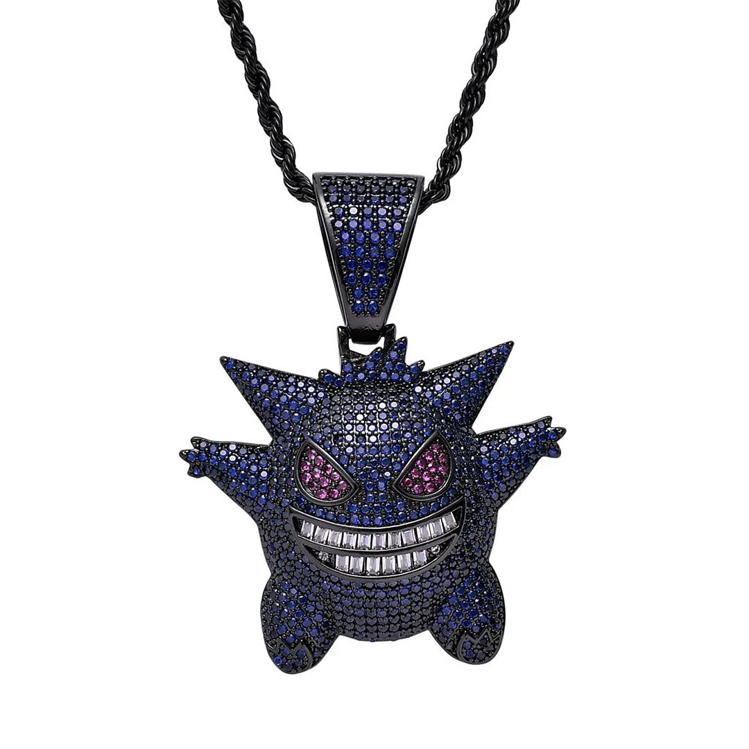Pokemon The Poison Gengar Hip Hop Necklace