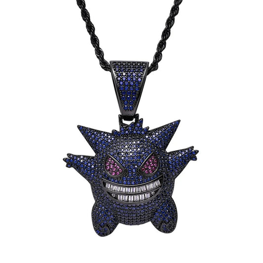 Pokemon The Poison Gengar Hip Hop Necklace
