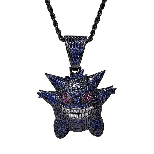 Pokemon The Poison Gengar Hip Hop Necklace