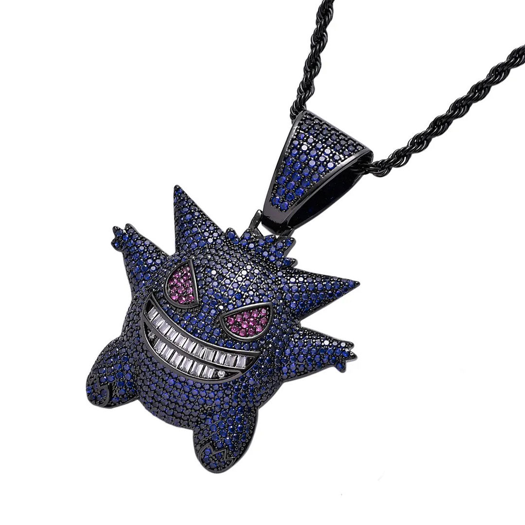 Pokemon The Poison Gengar Hip Hop Necklace