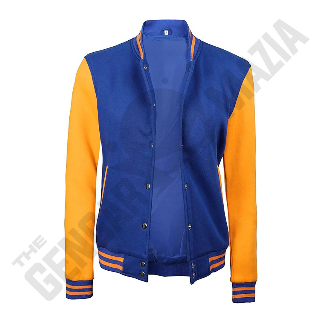 Women's Letterman Blue Varsity Jacket