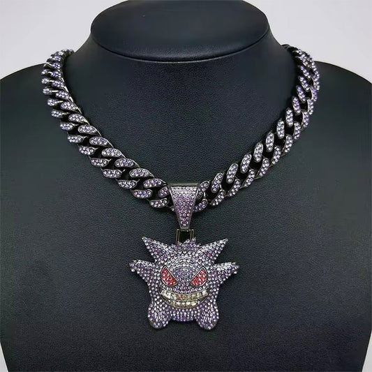 Trendy The Gengar Fashion Rhinestone Necklace