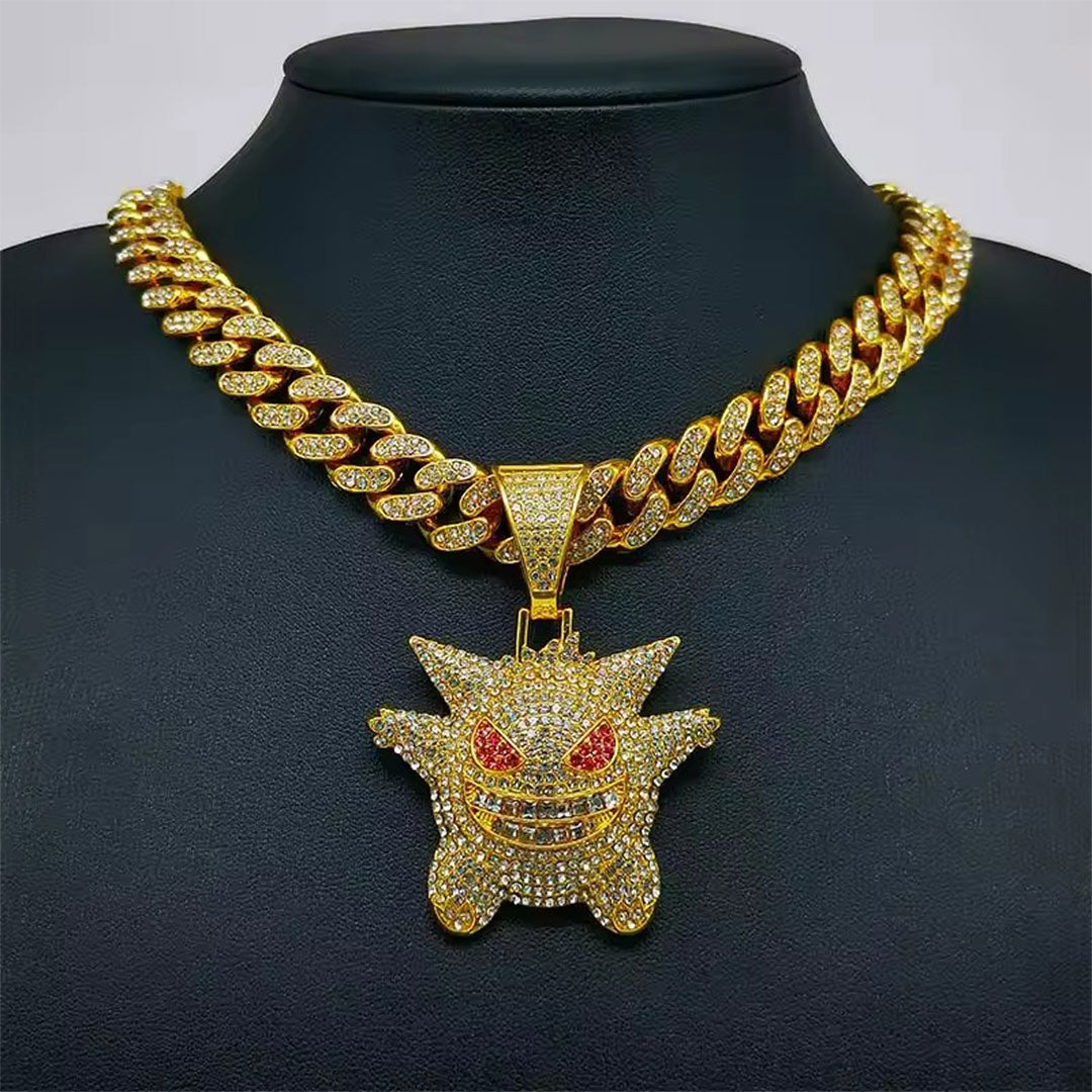 Trendy The Gengar Fashion Rhinestone Necklace