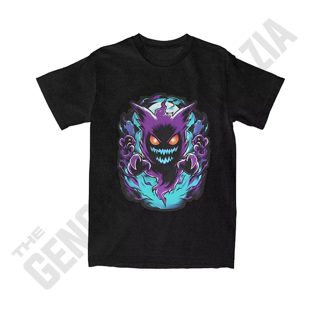 Gengar Pokemon Ghost Print T-Shirt