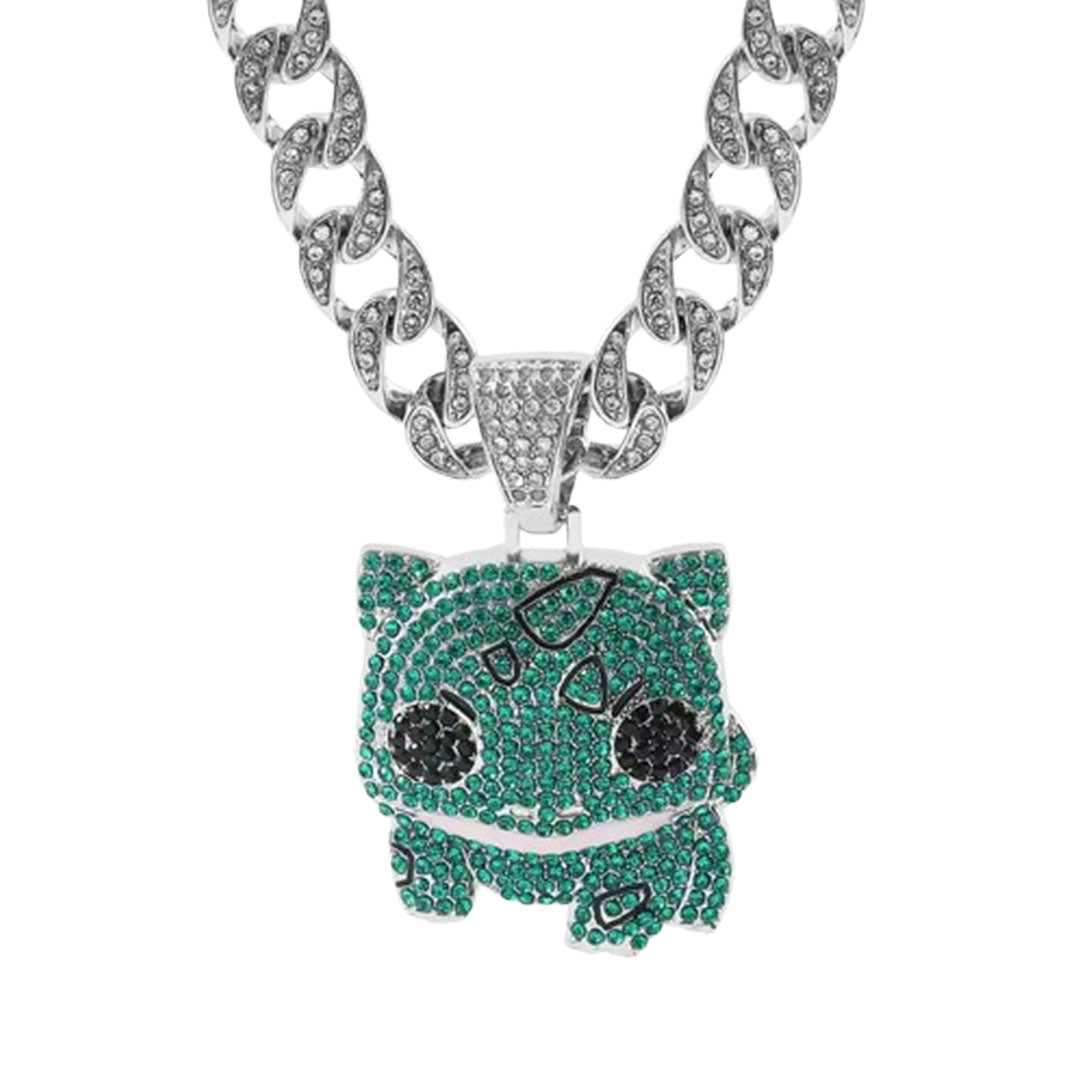 The Bulbasaur Diamond Crusted Necklace