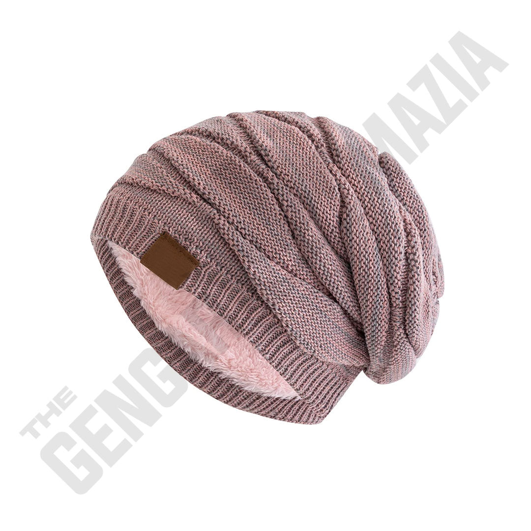 Slouchy Winter Hats Warm Fleece Lined Beanie