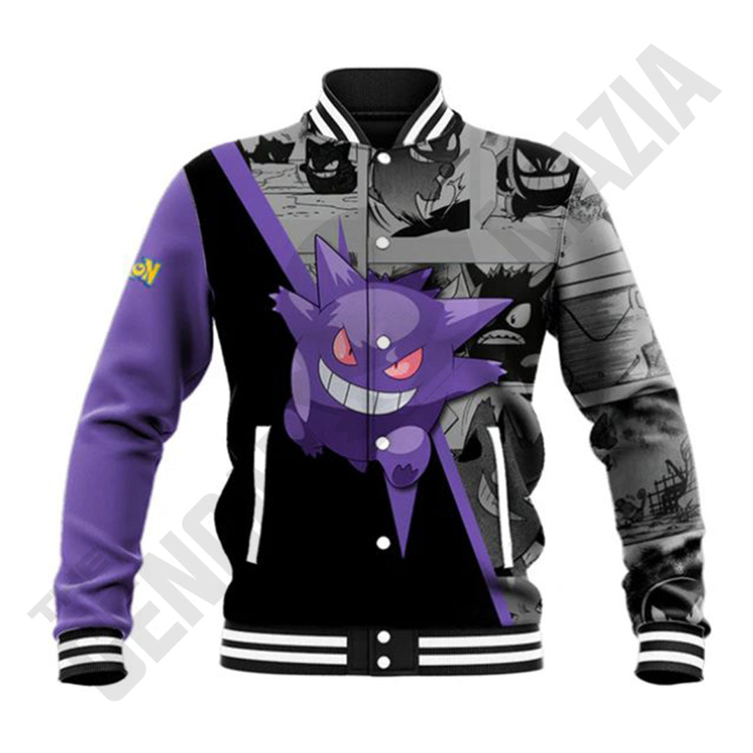 Gengar Anime Baseball Bomber Jacket