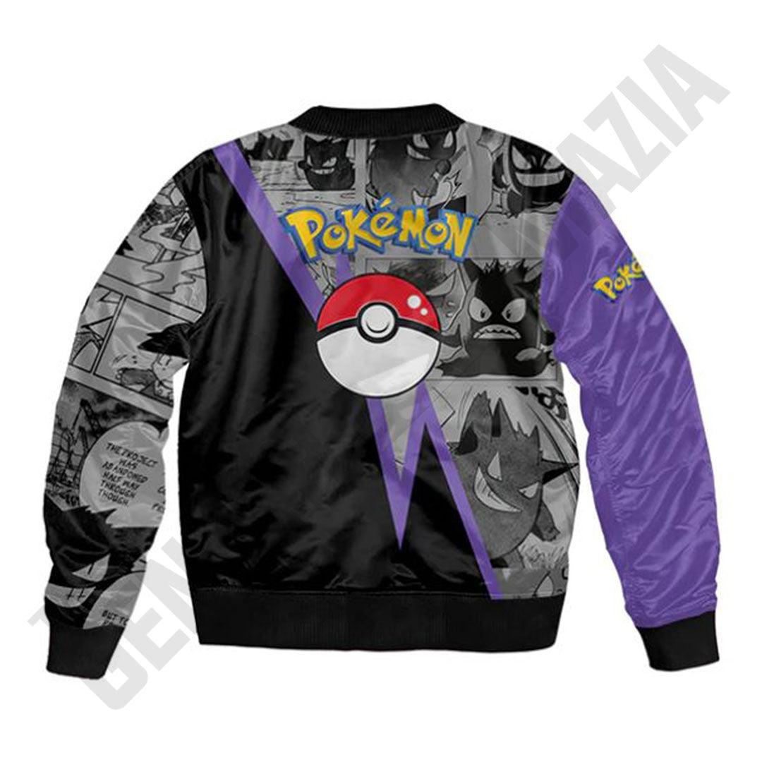 Gengar Pokemon Full Zip Varsity Jacket