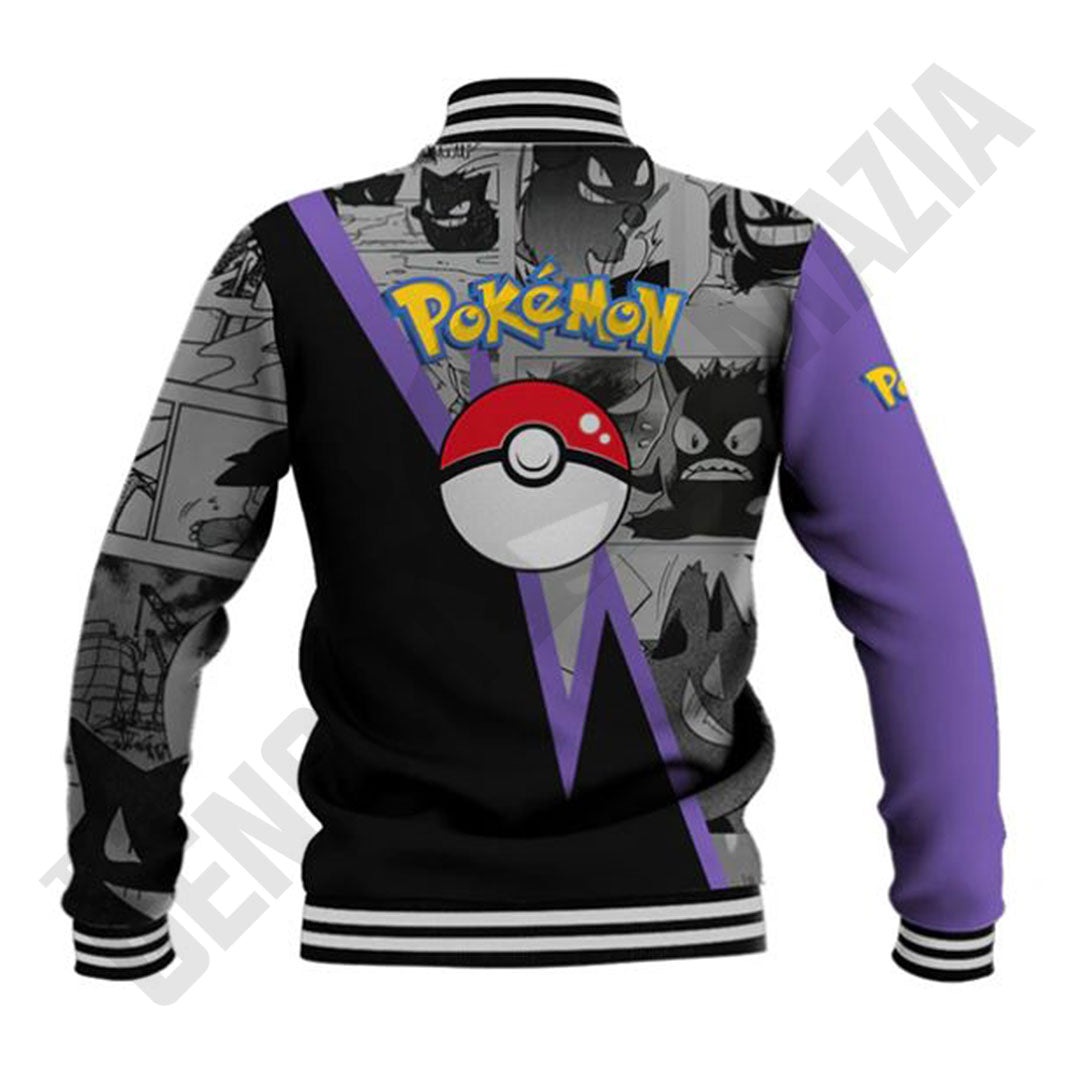 Gengar Anime Baseball Bomber Jacket