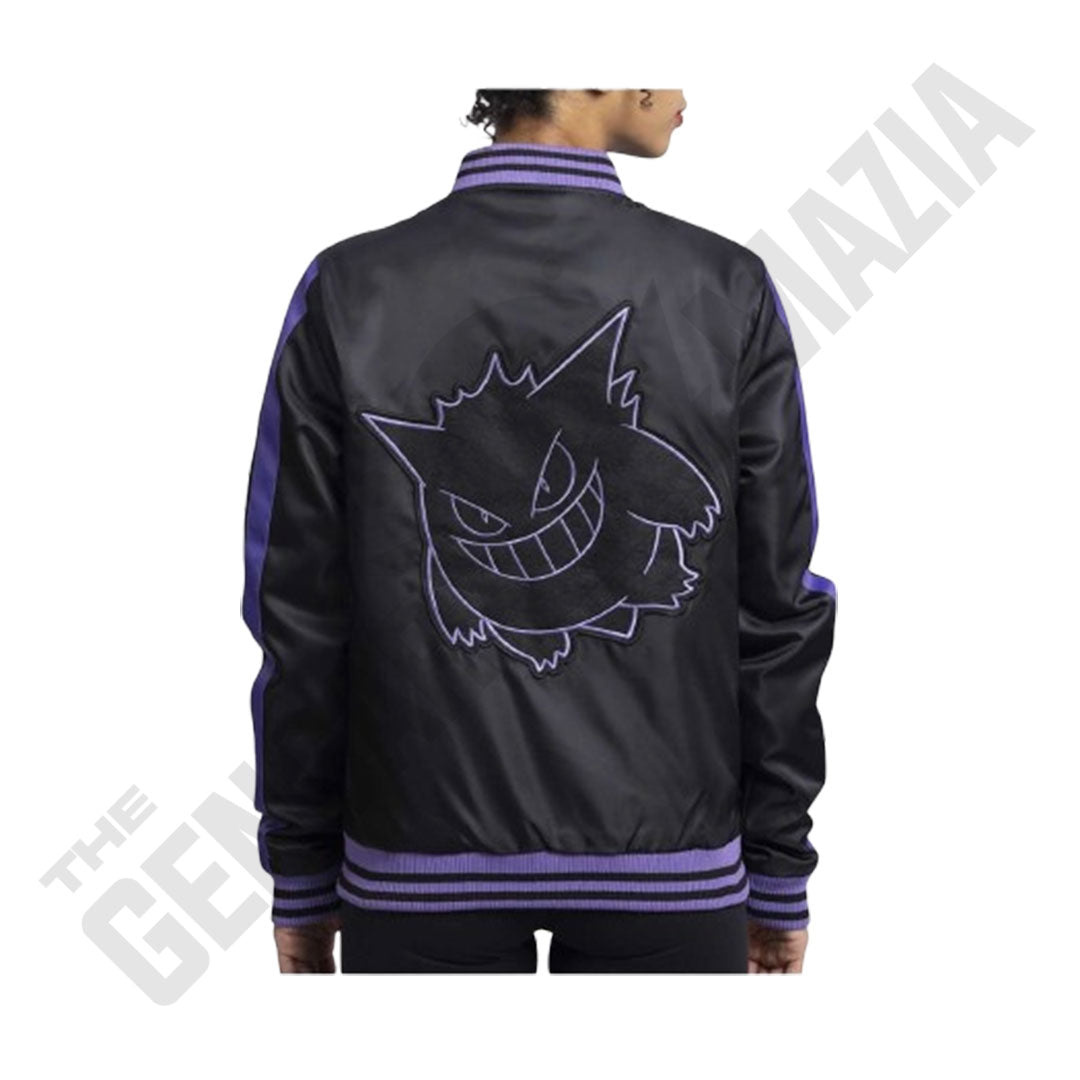 Snap Down Insulated Unisex Gengar Anime Varsity Jacket