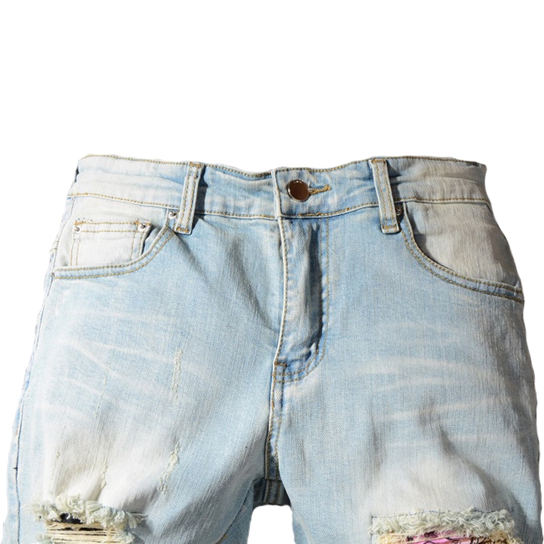 Men's Crystal Light Blue Stretch Denim Jeans